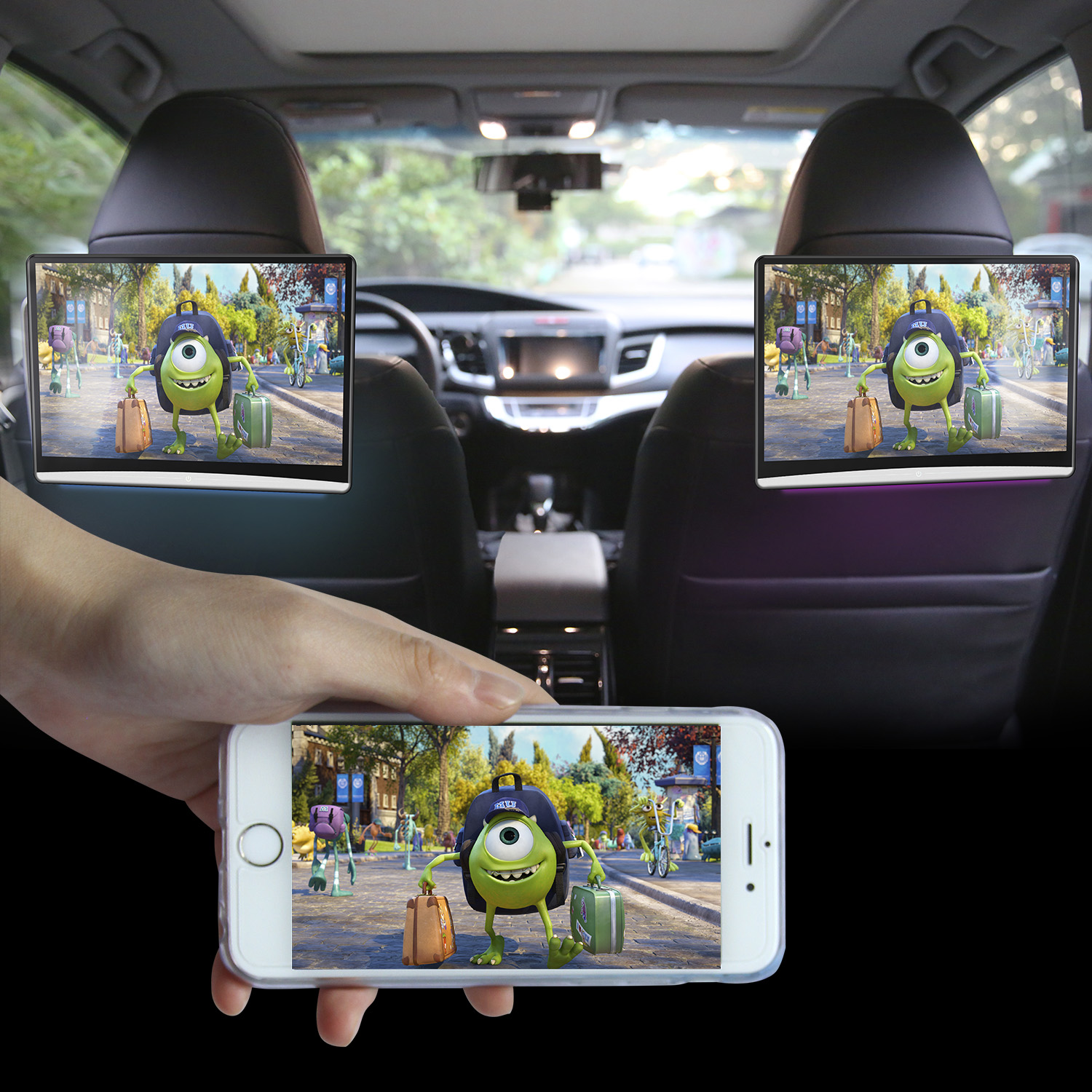 DDAUTO Dual 13 3    Android 9 0 Headrest Screens with WiFi  IPS Touch